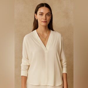 🤍 Sandro Parks Sheer Cream Top